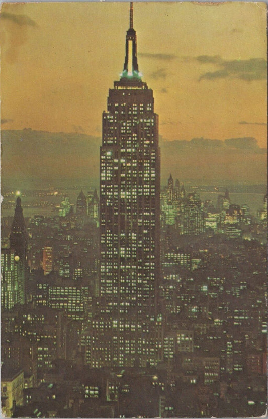 ZAYIX Postcard Empire State Building at Sunset New York City NY 090222PC92