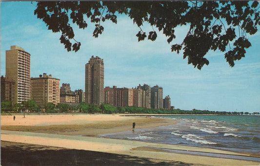 ZAYIX Postcard Oak Street Beach & the Fabulous Gold Cost Chicago IL 090222PC88