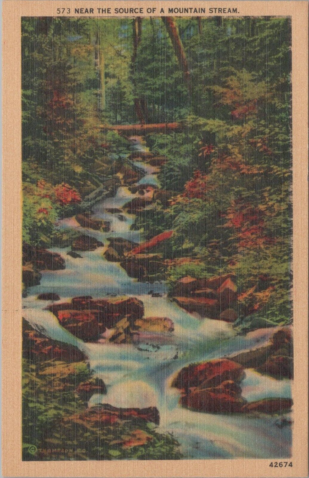 ZAYIX Postcard Near the Source of a Mountain Stream North Carolina 090222PC27