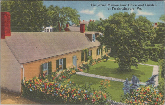 ZAYIX Postcard President James Monroe Law Office Garden Fredericksburg 90222PC16