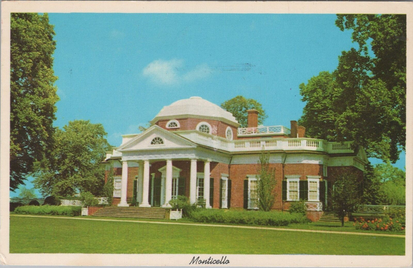 ZAYIX Postcard Monticello Thomas Jefferson Architecture 090222PC01