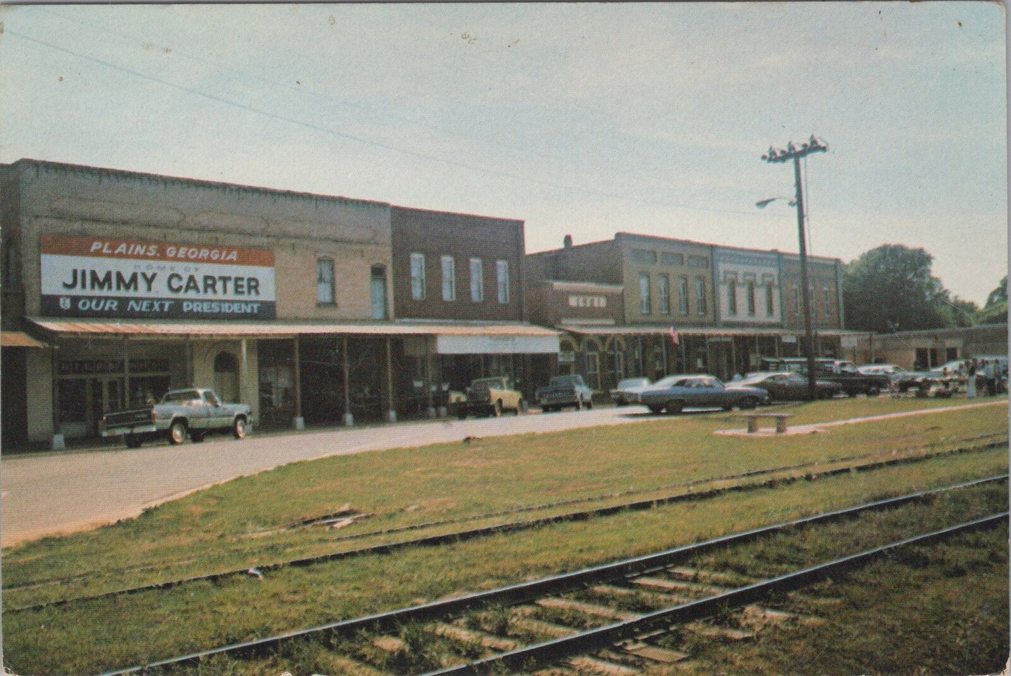 ZAYIX Postcard Plains Georgia Campaign Poster Jimmy Carter Street 090222PC11