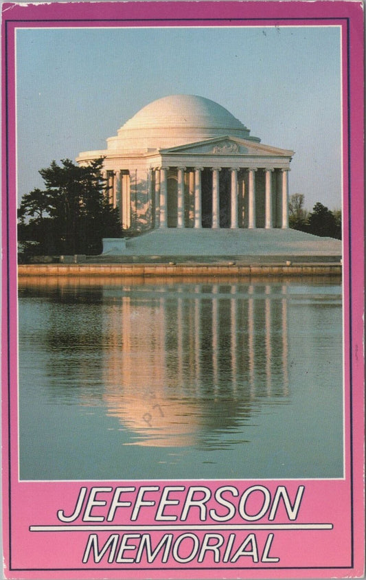 ZAYIX Postcard Jefferson Memorial Washington DC Tidal Basin 090222PC04