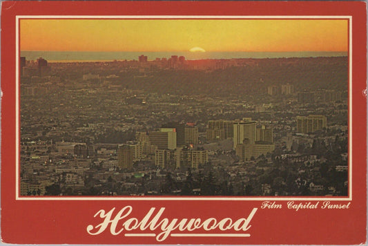 ZAYIX Postcard Pacific Sunset Hollywood Santa Monica Century City 083022PC28