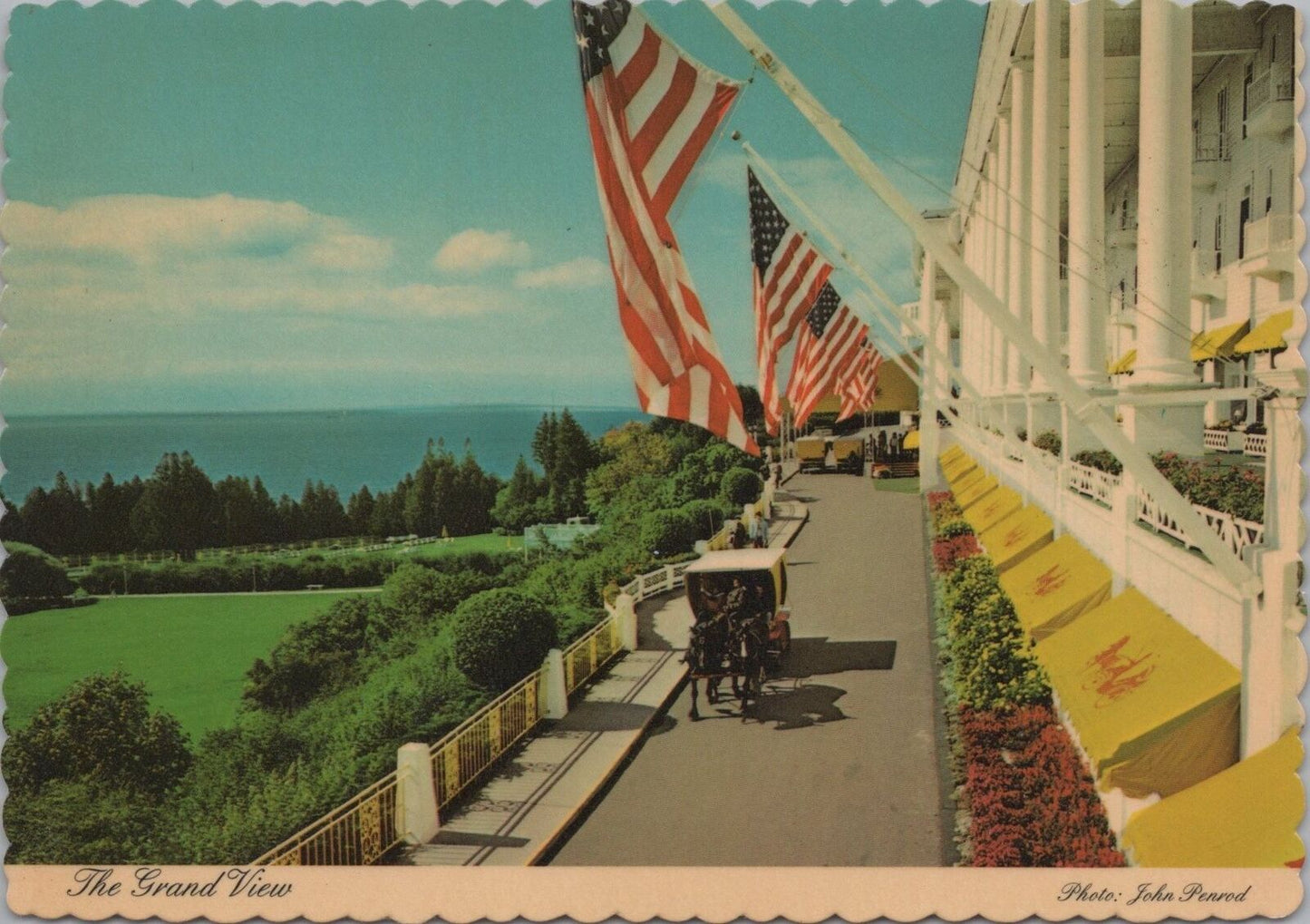 ZAYIX Postcard Grand Hotel Carriage View Mackinac Island Michigan 083022PC67