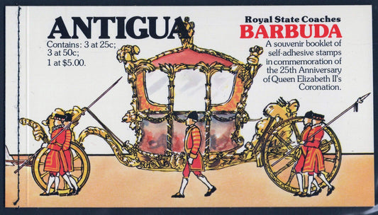 Antigua Barbuda 355 MNH Queen Elizabeth II Coronation Booklet ZAYIX 070922SM62