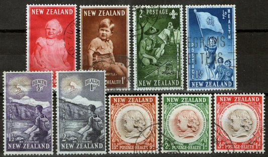 New Zealand B40-B48 Used Semi-Postal Royalty Boy Scouts 090722S58