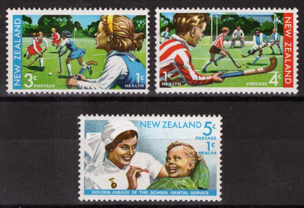 New Zealand B82-B84 MNH Sports Hockey Children Medical 090722S77