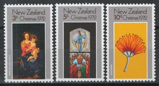 New Zealand 504-506 MNH Christmas Madonna & Child Stained Glass 090722S75