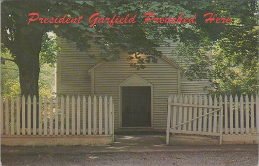 ZAYIX Postcard President Garfield Preached Here Mooresville, Alabama 083022PC12