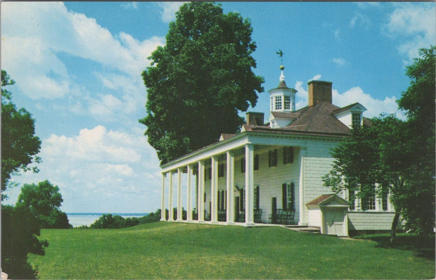 ZAYIX Postcard East Front of Mount Vernon Alexandria VA Washington 083022PC16