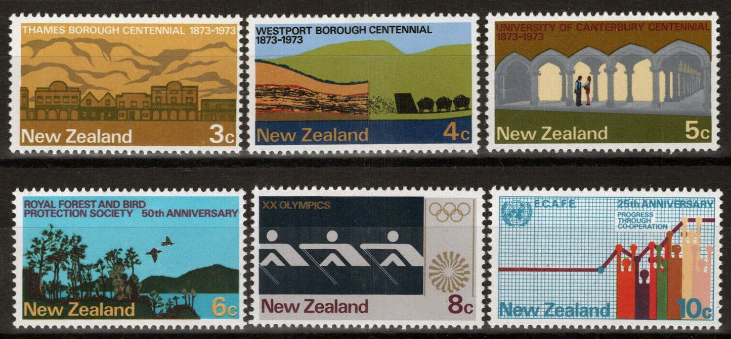 New Zealand 511-516 MNH Industry Sports Architecture Birds 090722S142