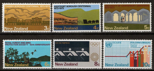 New Zealand 511-516 MNH Industry Sports Architecture Birds 090722S142