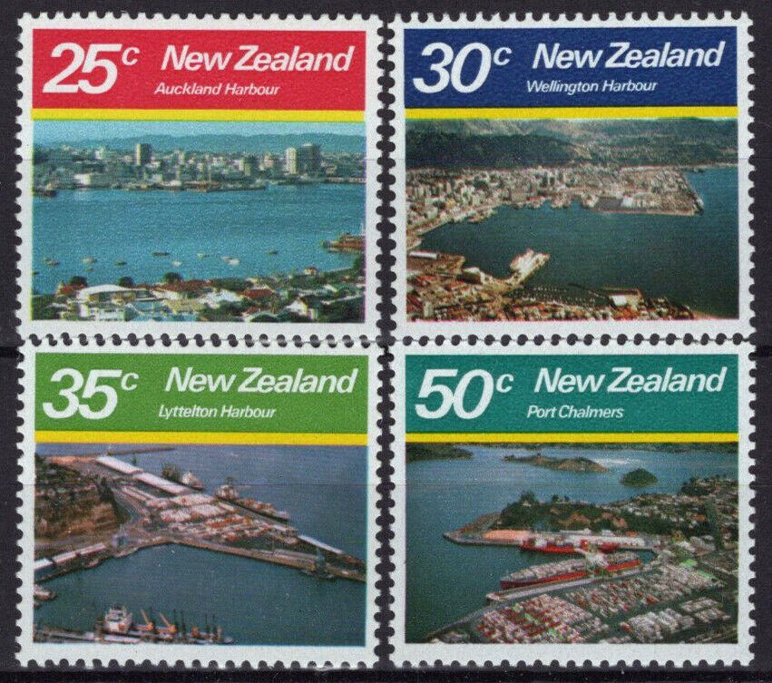 New Zealand 711-714 MNH Harbors Ships Landmarks 092022S30