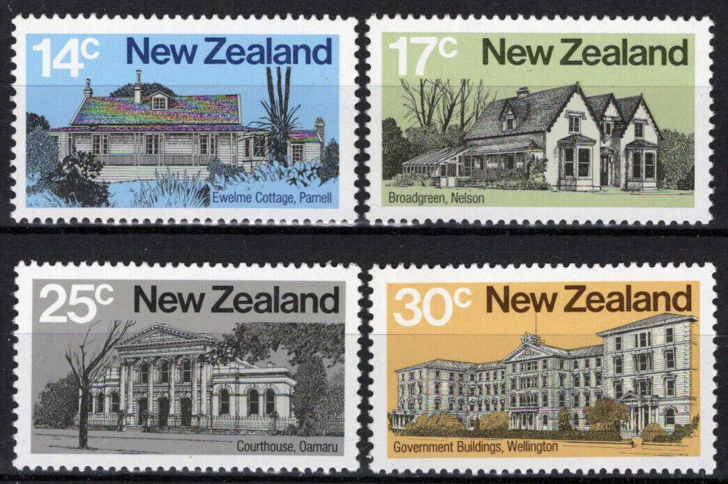 New Zealand 707-710 MNH Architecture Ewelme Cottage Courthouse 092022S27