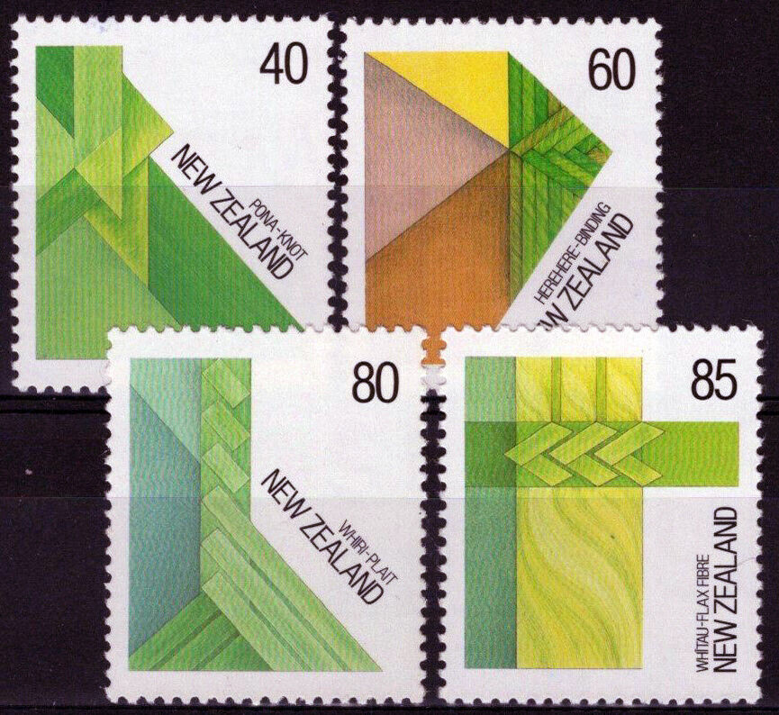 New Zealand 883-886 MNH Māori Fiber 092022S57