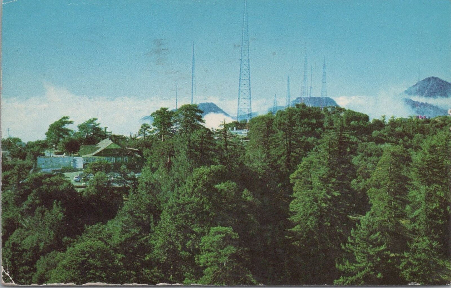 ZAYIX Postcard TV Towers & Mt. Wilson Hotel California Mountains 090222PC133