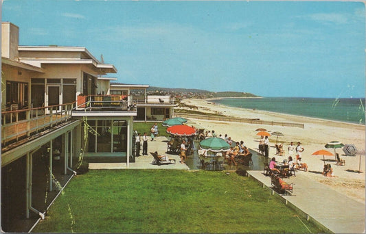 ZAYIX Postcard Mayflower Shore Club Private Beach Plymouth Mass 090222PC134