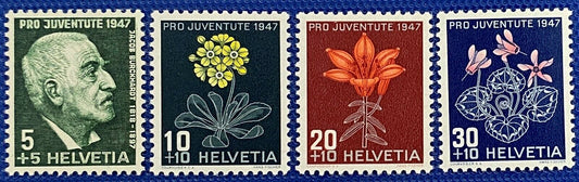 Switzerland B166-169 MLH Flora Flowers