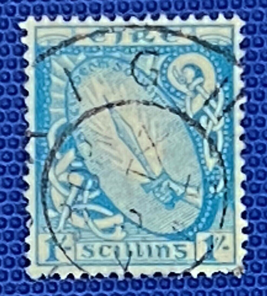 Ireland 117 used 1sh blue "Sword of Light"  WMK 262