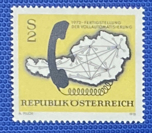 Austria 937 MNH Communications, Map of Telephone System