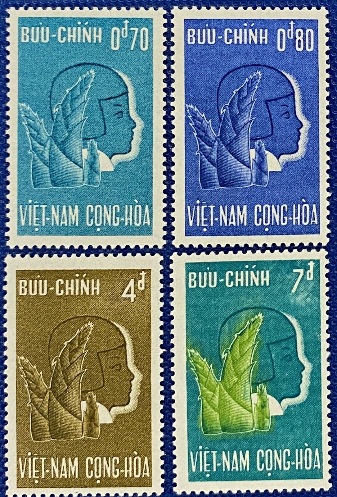 Vietnam 154-157 MNH (South Viet Nam) Child Protection Flora Plant Child