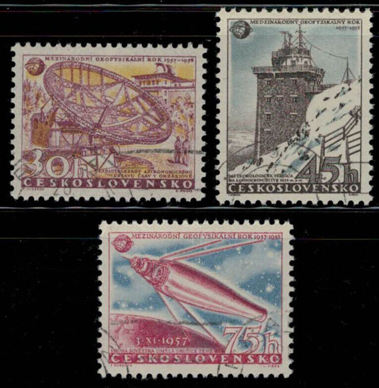 Czechoslovakia 836-838 CTO Sputnik Space