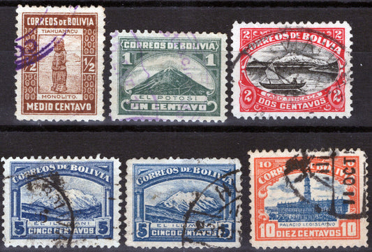 Bolivia 111-116 Used Landscapes  081922S24M