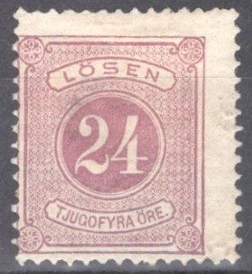 Sweden J18 MH Postage Due 24o red lilac Numerals 100222S114