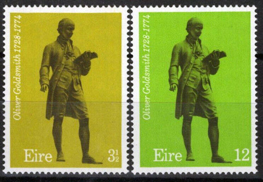 Ireland 341-342 MNH Oliver Goldsmith Artist John Henry Foley 101822S29