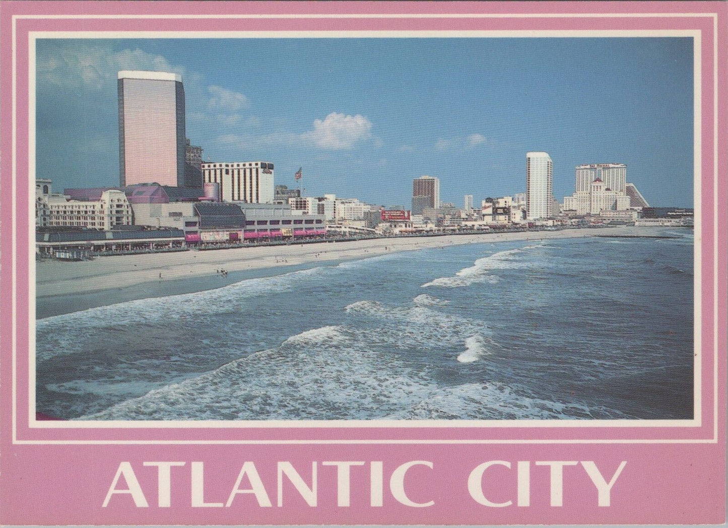 ZAYIX Postcard Atlantic City Bird's Eye View of Central Skyline 102022-PC18