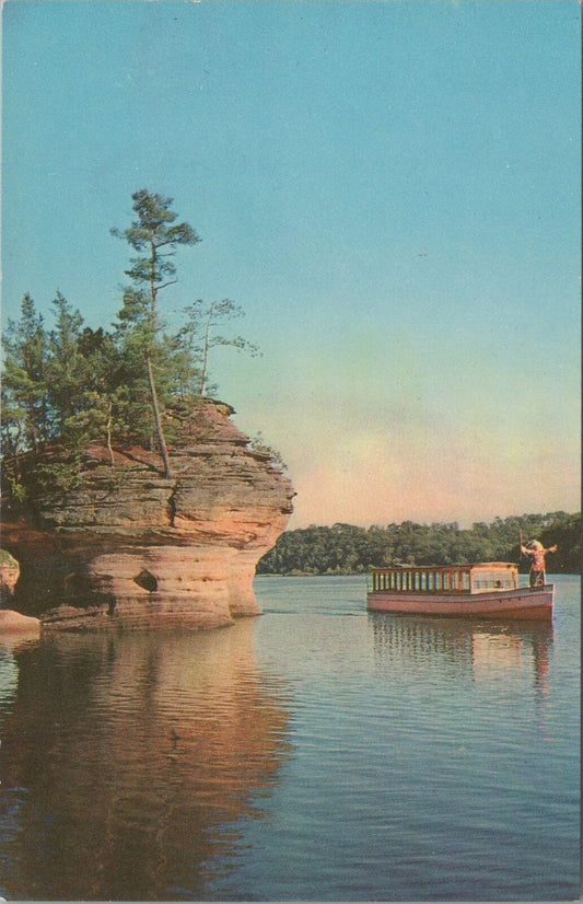 ZAYIX Postcard Ink Stand Lower Dells Wisconsin Rock Formation 102022-PC29