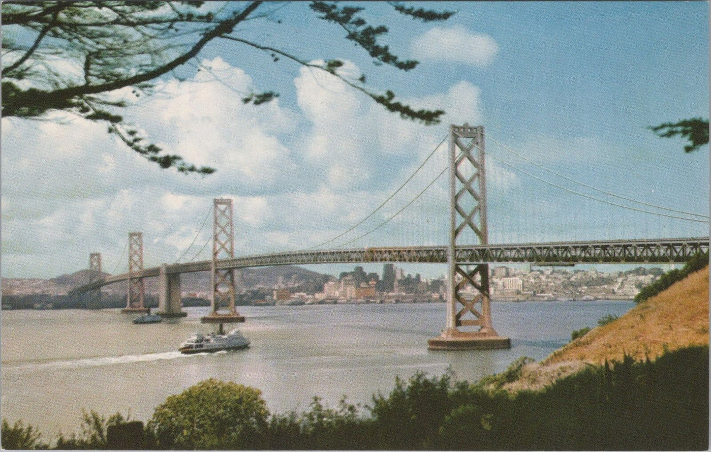 ZAYIX Postcard San Francisco-Oakland Bay Bridge West Crossing 102022-PC10