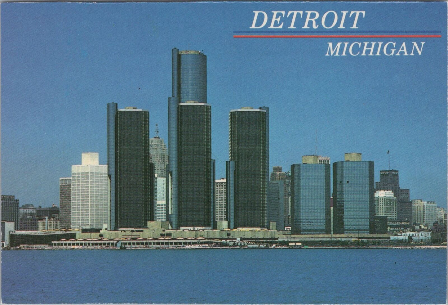 ZAYIX Postcard Detroit Michigan City Skyline Renaissance Center 102022-PC15