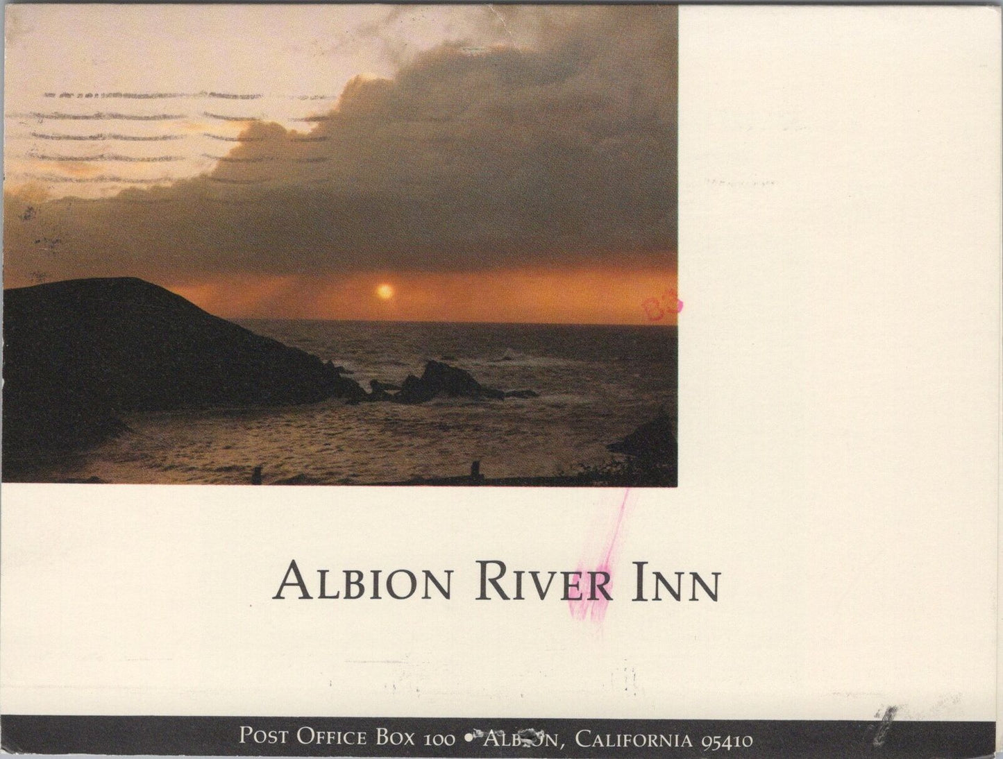 ZAYIX Postcard Albion River Inn California Seascape 102022-PC24