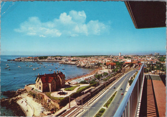 ZAYIX Postcard Cascais Portugal Aerial View City and Harbor 102022-PC36