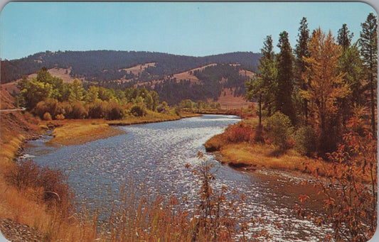 ZAYIX Postcard Clarkfork River Scene along Highway 10 Dexter 102022PC43