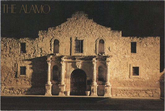 ZAYIX Postcard The Alamo at Night San Antonio Texas Bo Parker photo 102022-PC65