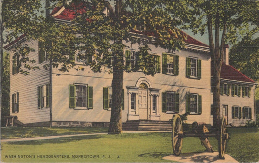 ZAYIX Postcard Washington's Headquarters, Morristown, NJ Linen 102022-PC60