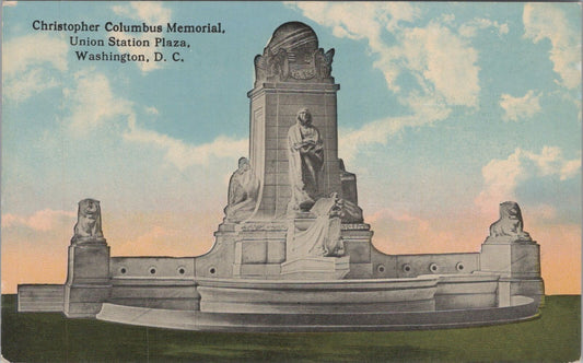 ZAYIX Postcard Christopher Columbus Memorial Union Station Plaza DC 102022-PC71