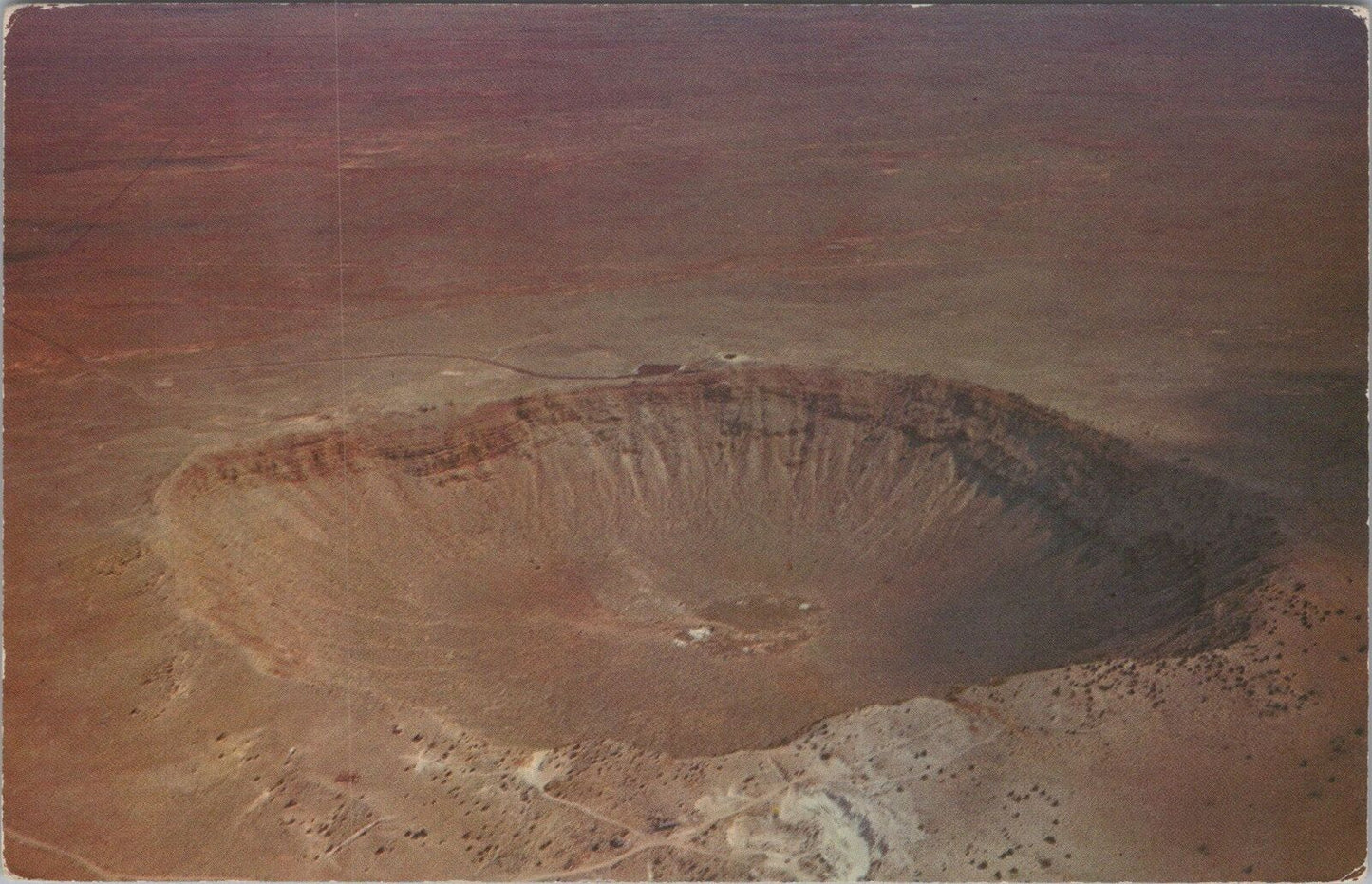 ZAYIX Postcard Meteor Crater of Northern Arizona Aerial View 102022-PC72