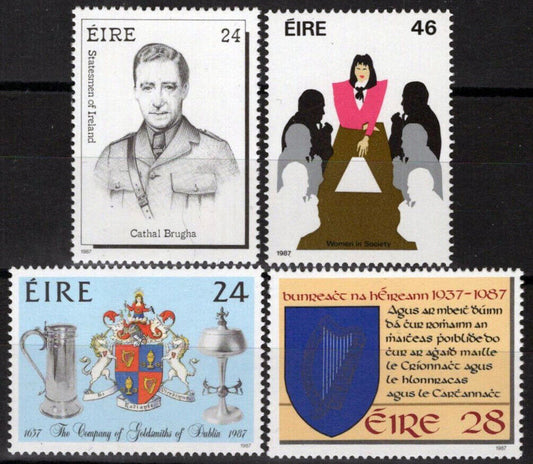 Ireland 699-702 MNH Coat of Arms Harp Shield Preamble Women  101822S155