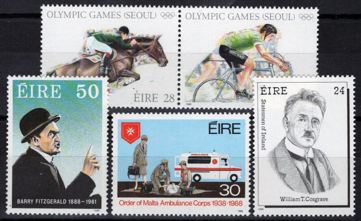 Ireland 711, 713a-715 MNH Horses Olympics Barry Fitzgerald 101822S156