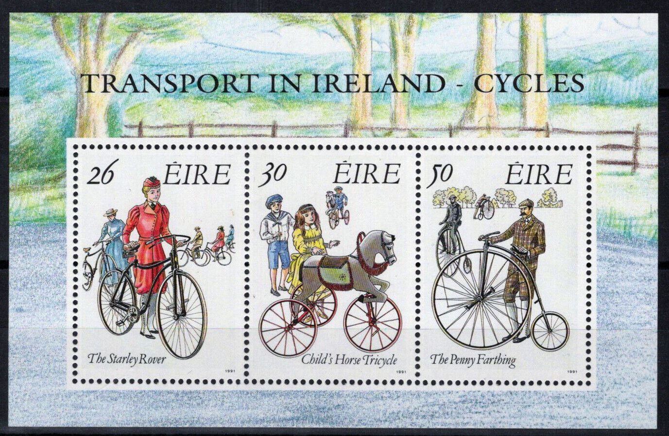 Ireland 826a MNH Irish Bicycles Transportation 101922S40