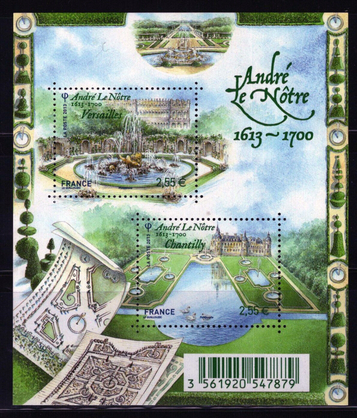 France 4405 MNH Gardens Plants Versailles Landmark 092222SM91