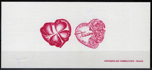 France 2926-2927 MNH Proof Hearts Roses Flowers 092222SM109