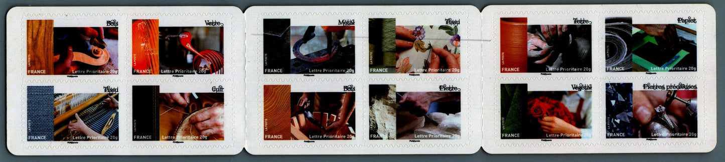 France 2015 MNH Art & Matter Booklet Wood Glass Self Adhesive 092222SM156