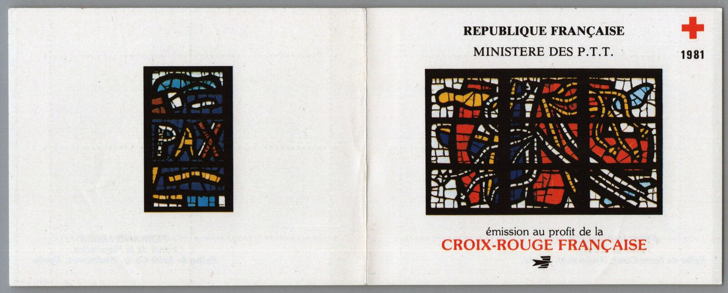 France B540a MNH Bklt Semi-Postal Stained Glass Church 092222SM147