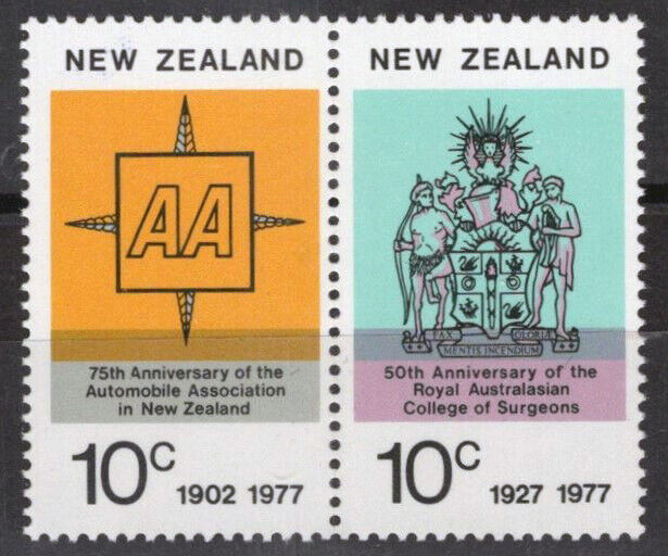 New Zealand 619a MNH pair Automobile Assoc / Surgeons College 100222S76