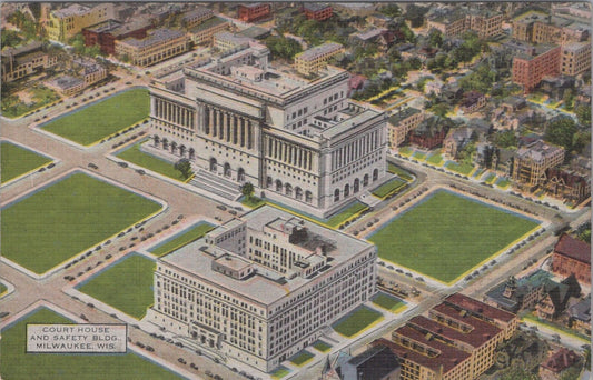 ZAYIX Postcard Courthouse and Safety Building Milwaukee Wisconsin 090222PC33